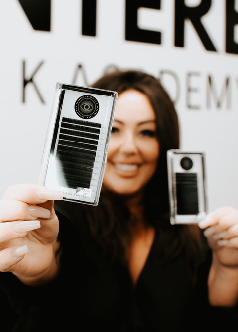 Kaitlin showcasing her products