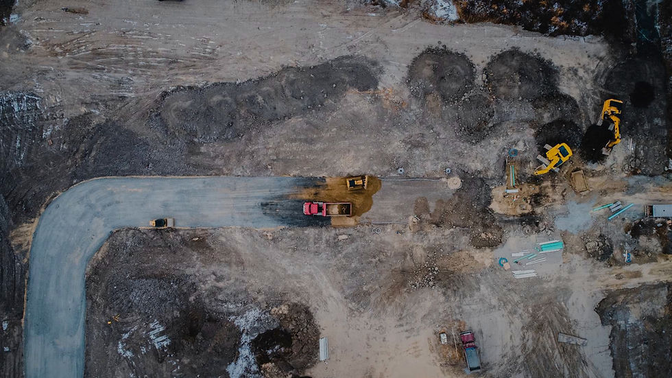 Vue du dessus de chantier