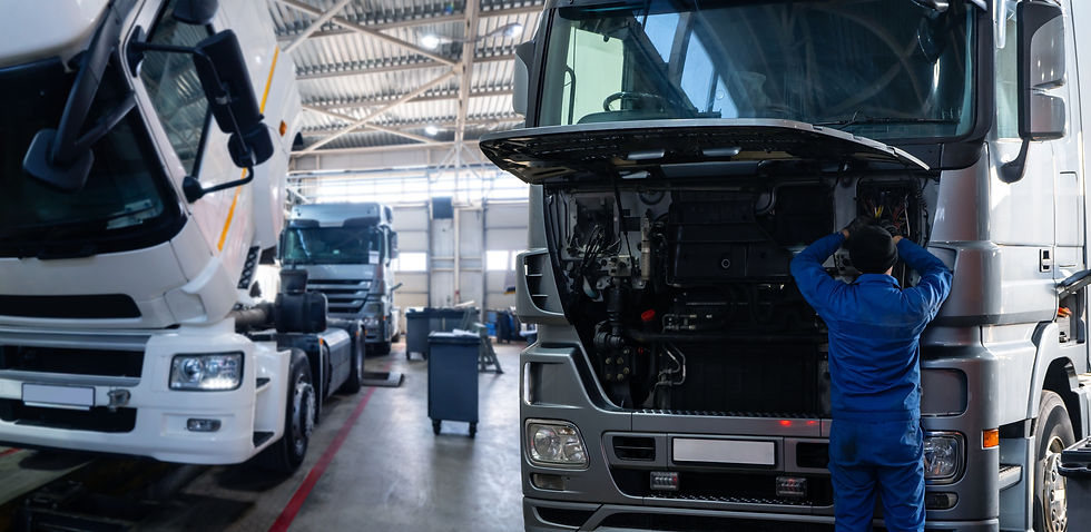 Commercial trucks repair service workshop