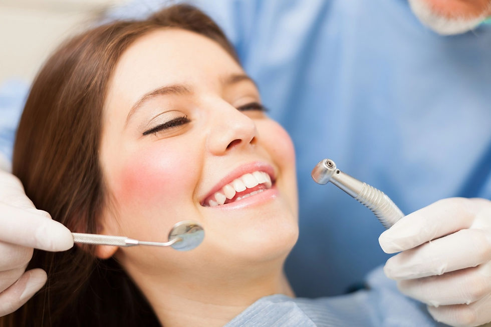 Smiling at the dentist
