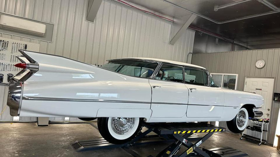 Paint corrected and ceramic coated 1959 Cadillac protected with Feynlab ceramic coating in From Prince Edward County Ontario