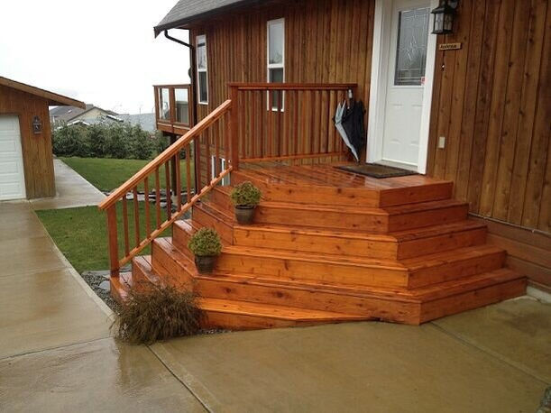 cedar wooden railings