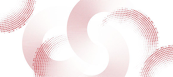 Abstract white background with red circle lines