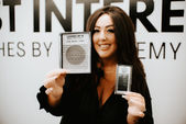 Kaitlin showcasing her products