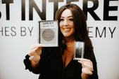 Kaitlin showcasing her products