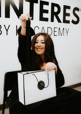 Kaitlin showcasing her products