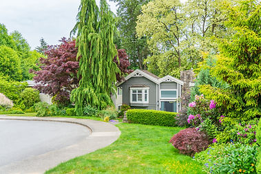 Beautiful garden in front of a house