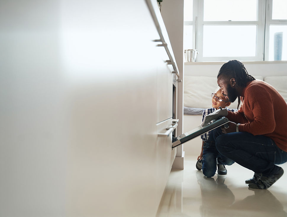 Happy family at home