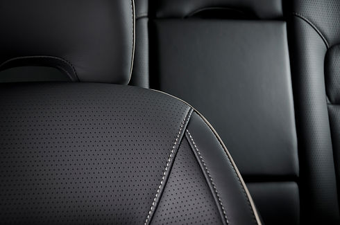 Part of leather car seat details