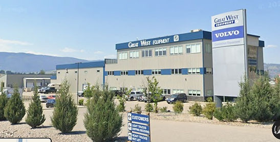 CanaWest Repair building with Volvo sign