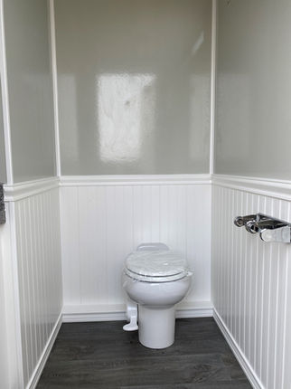 White Deluxe Portable Toilet