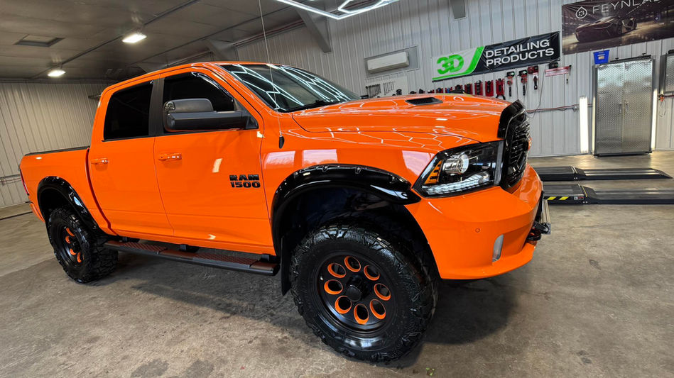 Paint corrected and ceramic coated Ram 1500 protected with GlossTech ceramic coating in From Clarington Ontario