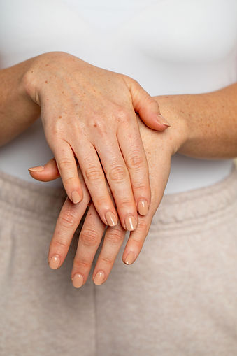 Elegant hands with natural manicure