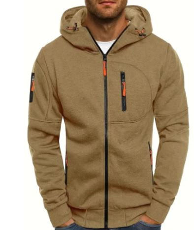 Miniatura: Men's Fleece Color Hoodie Zip Front Hooded Sweatshirt