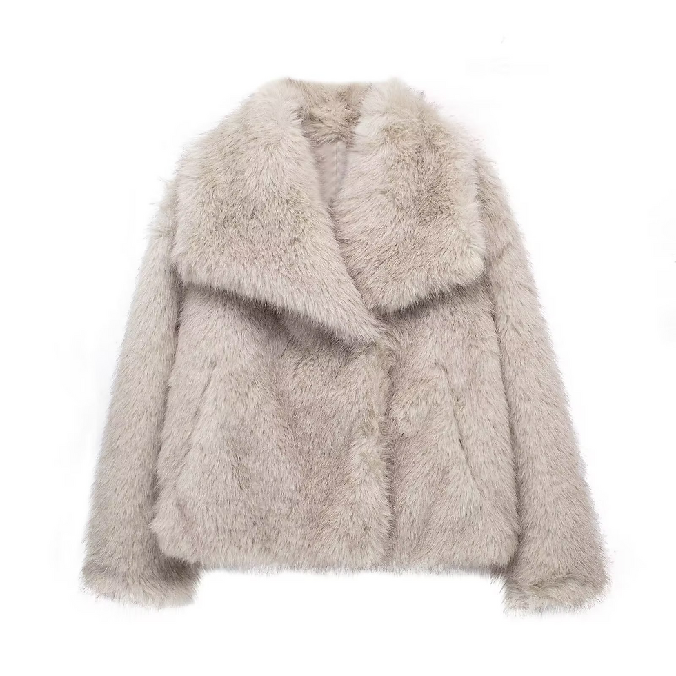 Miniatura: Women's Faux Fox Fur Coat