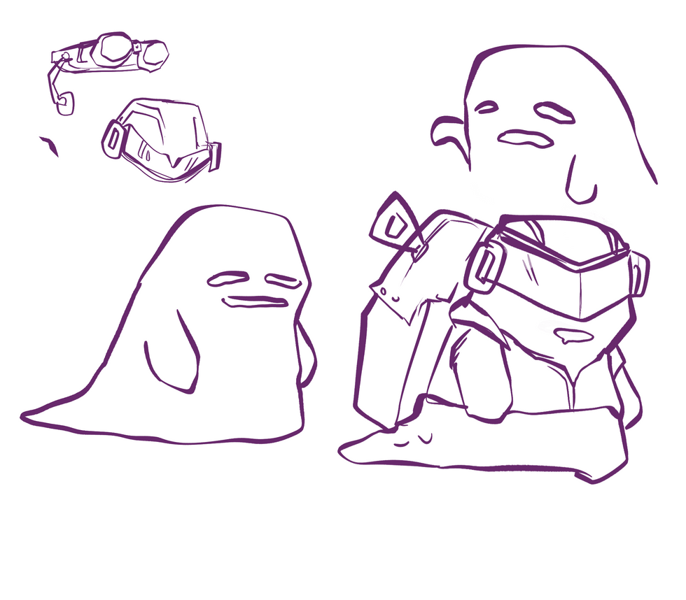 Blob Alien Rough Concept Design