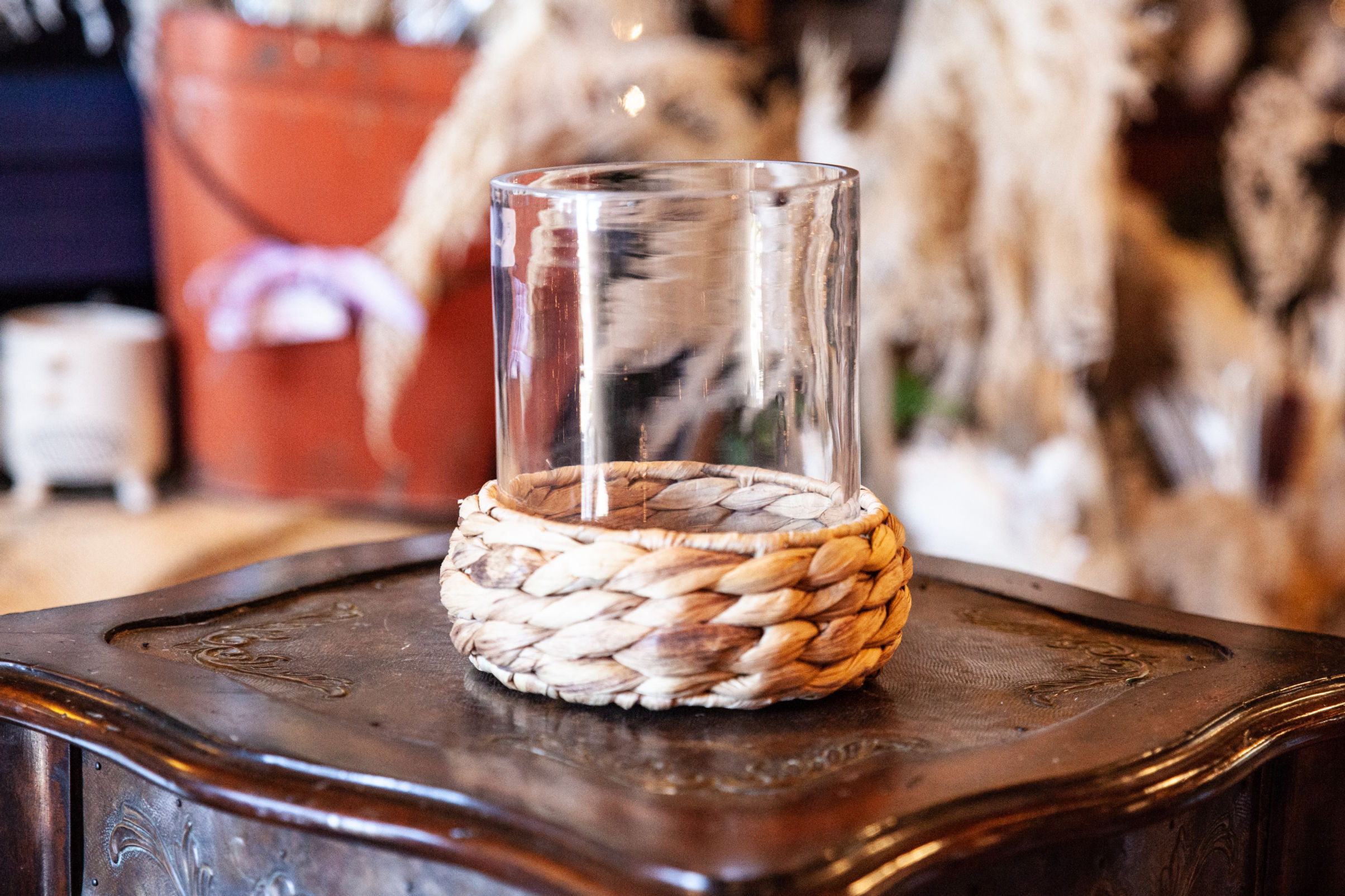 Terrarium with Rattan Base