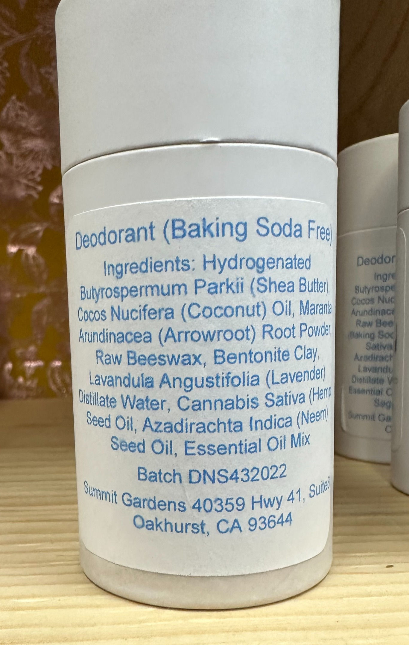 Deodorant (baking soda free)