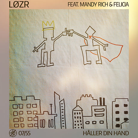 Single cover for LØZR's single ”Håller din hand"