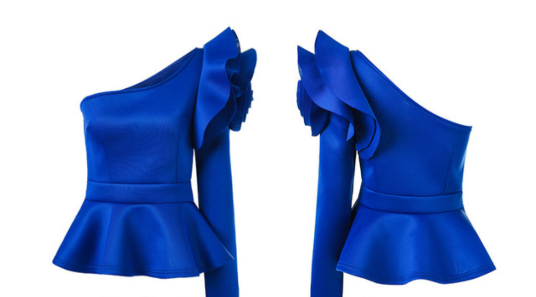 One Shoulder Ruffle Top