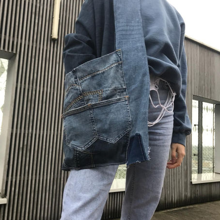 Jeans Kimono made out of old Jeans 