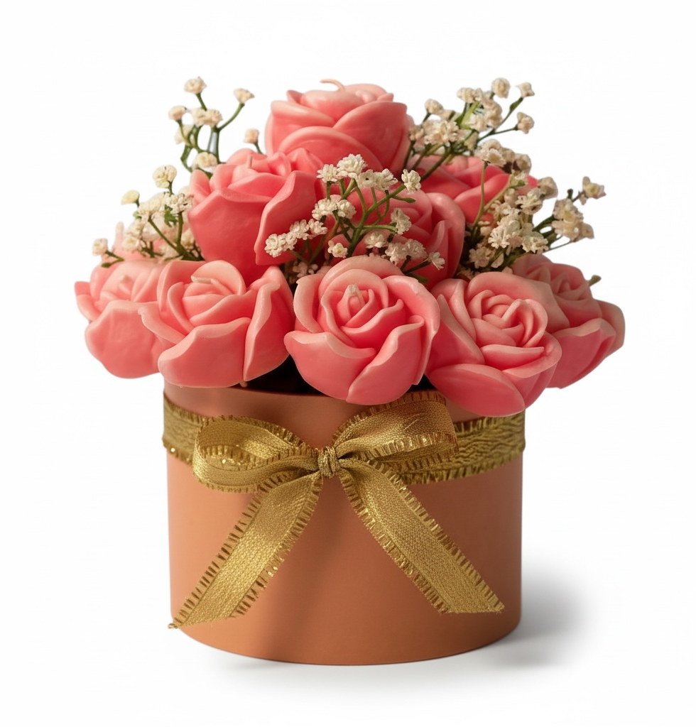 Luxury Rose Candles Flower Bouquet