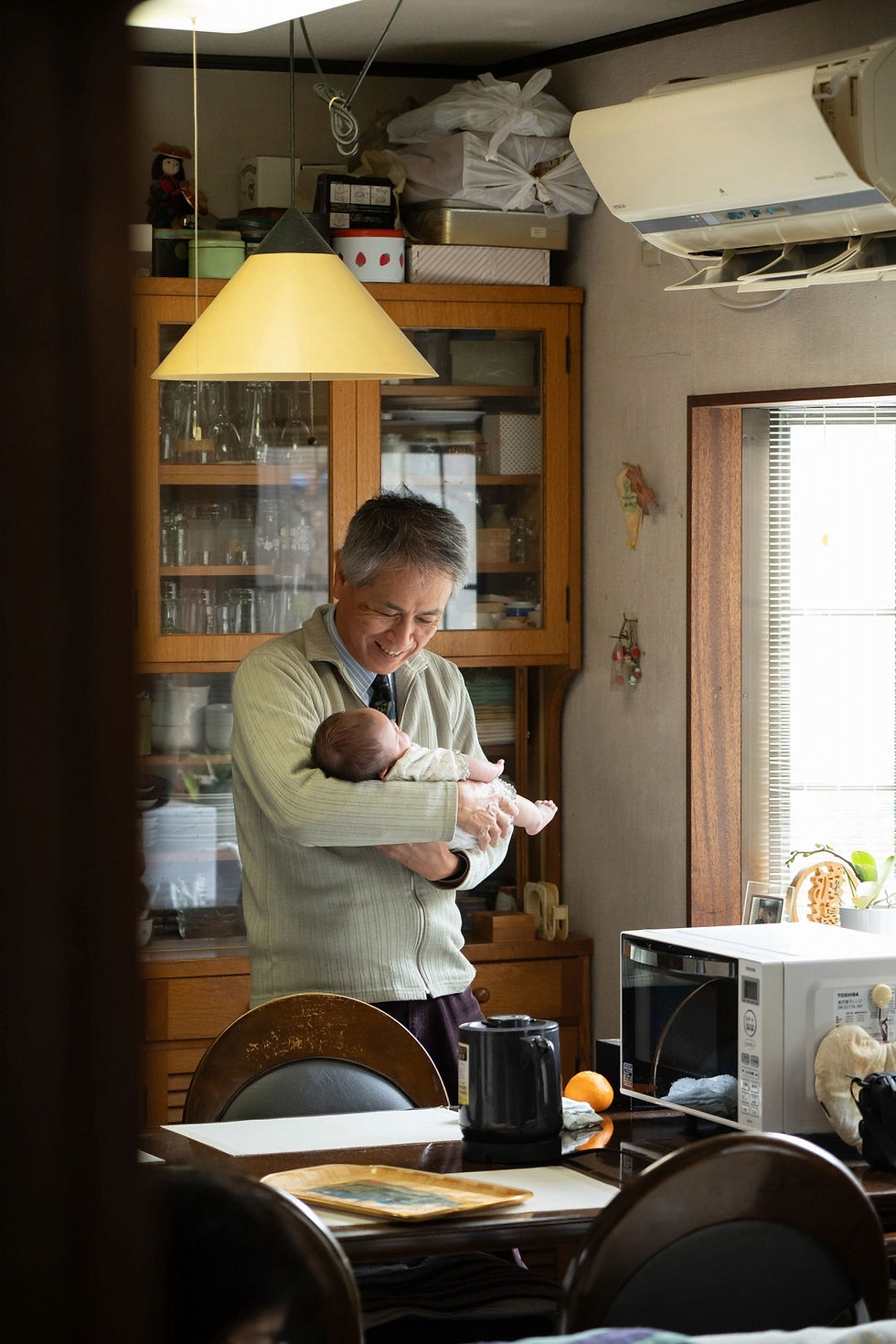 お宮参りの出張撮影 ご自宅での様子