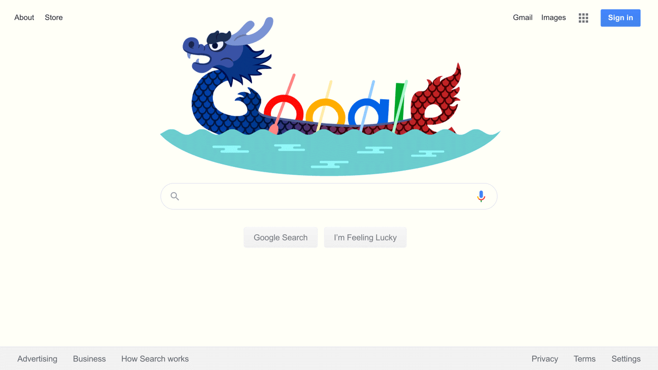 Dragon Boat Google Doodle (Mock Up 1)