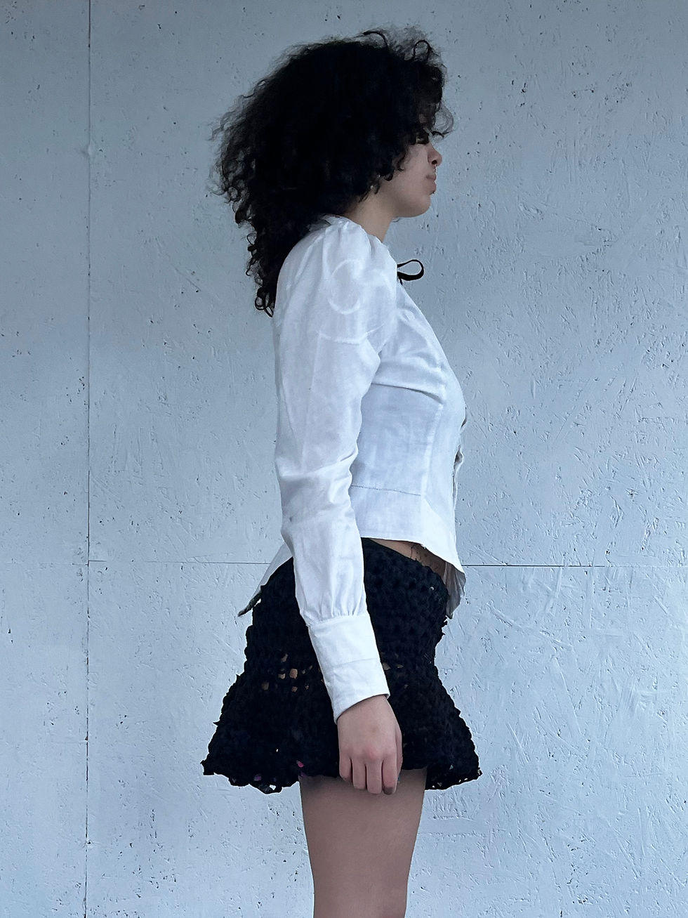 Thumbnail: White Embroidered Cotton Long Sleeve Shirt