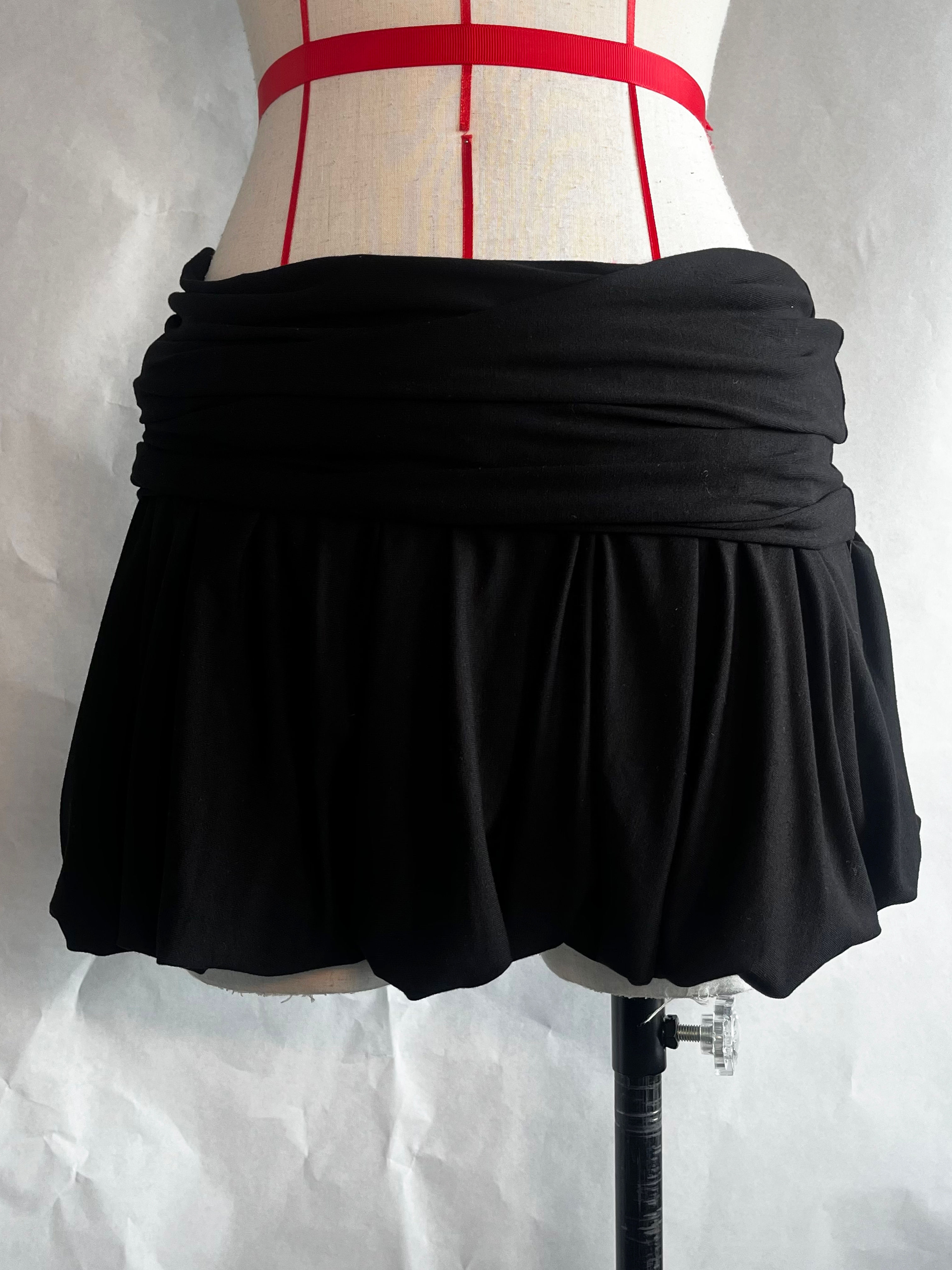Black Jersey Bubble Skirt