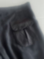 Thumbnail: Black Satin 3/4 Length Cargo Bloomer Shorts