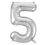 Thumbnail: Silver Number Foil Balloons 0-9 (34"/86cm)