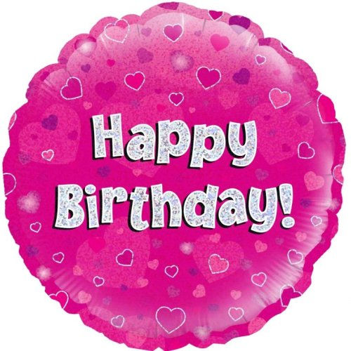 Pink Holographic Balloons (18"/45.7cm)