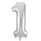 Thumbnail: Silver Number Foil Balloons 0-9 (34"/86cm)