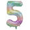Thumbnail: Pastel Rainbow Number Foil Balloons 0-9 (34"/86cm)