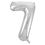 Thumbnail: Silver Number Foil Balloons 0-9 (34"/86cm)