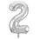 Thumbnail: Silver Number Foil Balloons 0-9 (34"/86cm)