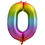 Thumbnail: Rainbow Foil Number Balloons 0-9 (34"/86cm)