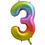 Thumbnail: Rainbow Foil Number Balloons 0-9 (34"/86cm)