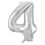 Thumbnail: Silver Number Foil Balloons 0-9 (34"/86cm)