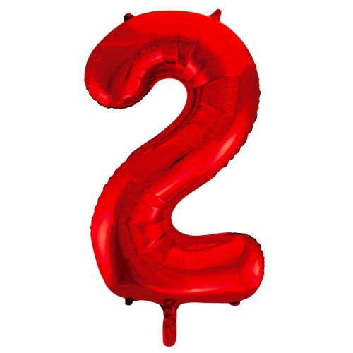 Thumbnail: Red Foil Number Balloons 0-9 (34"/86cm)
