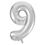 Thumbnail: Silver Number Foil Balloons 0-9 (34"/86cm)