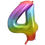 Thumbnail: Rainbow Foil Number Balloons 0-9 (34"/86cm)