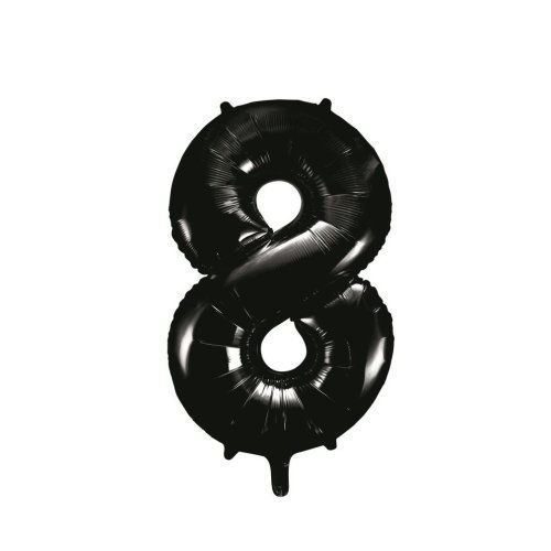 Thumbnail: Black Number Foil Balloons 0-9 (34"/86cm)