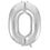 Thumbnail: Silver Number Foil Balloons 0-9 (34"/86cm)