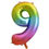Thumbnail: Rainbow Foil Number Balloons 0-9 (34"/86cm)