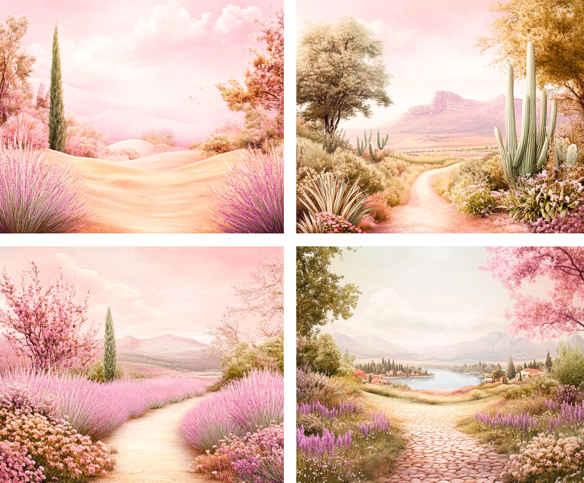 Set de paysages vintage - Collection 1