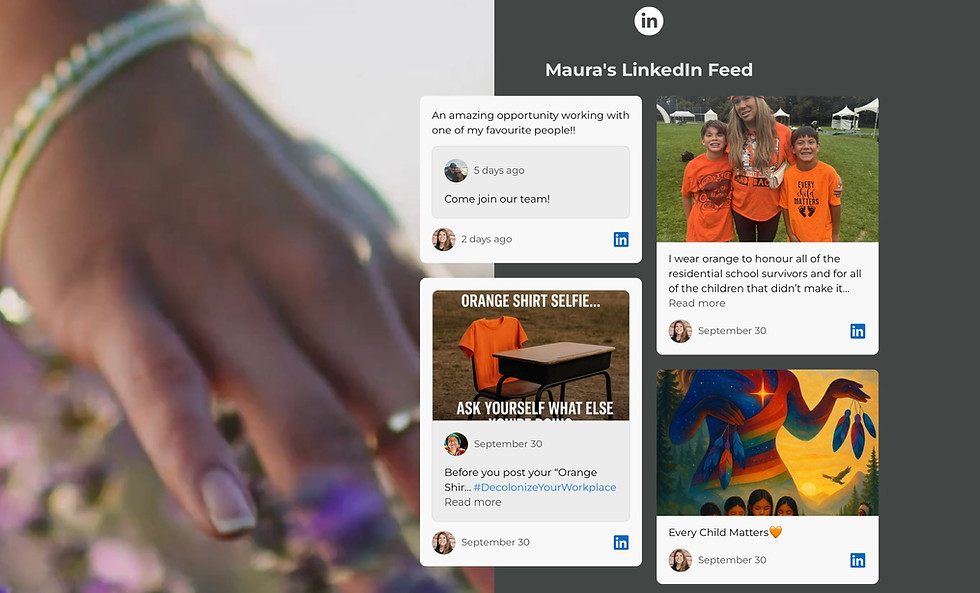 Maura lavender and linkedin feed