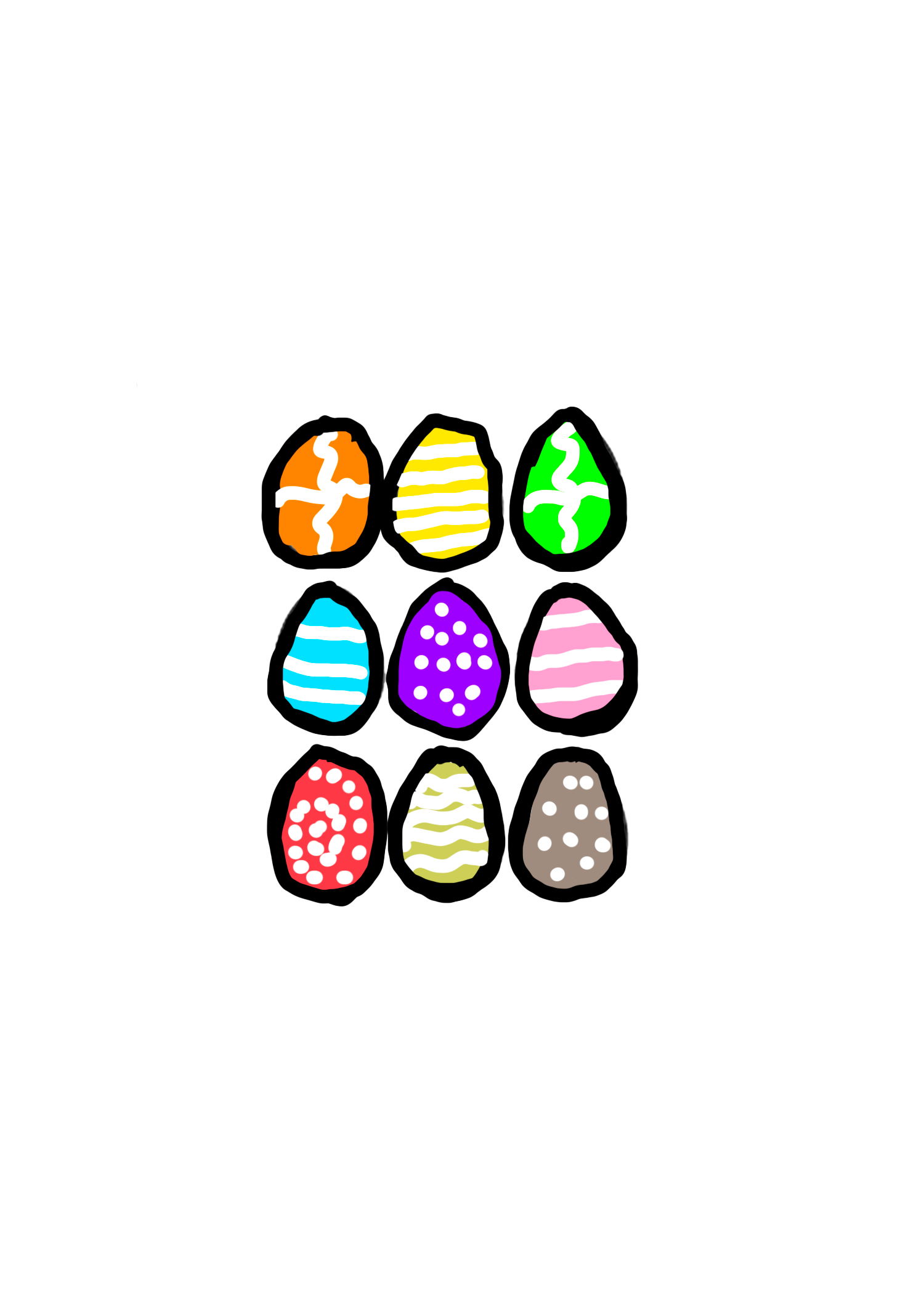 easter eggs sticker
