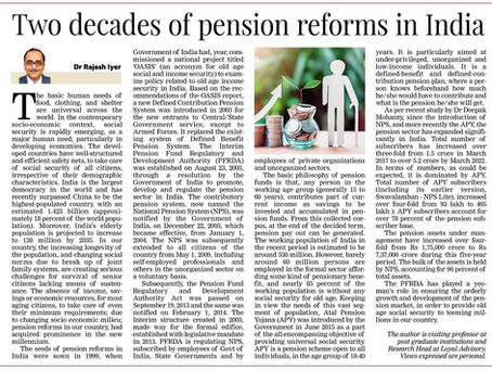 Two decades of pension reforms in India